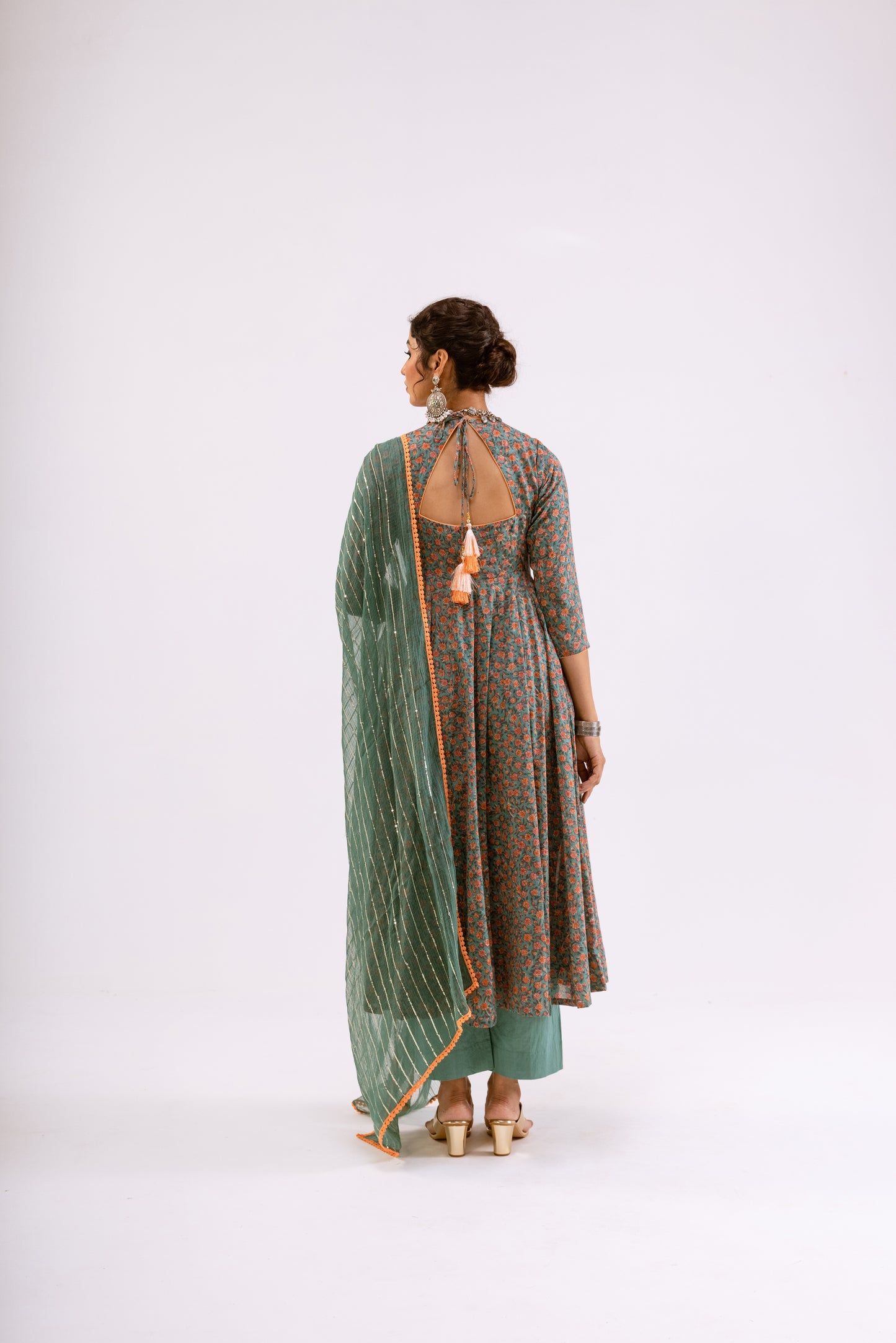 Sea Green Jaal - Sleeved