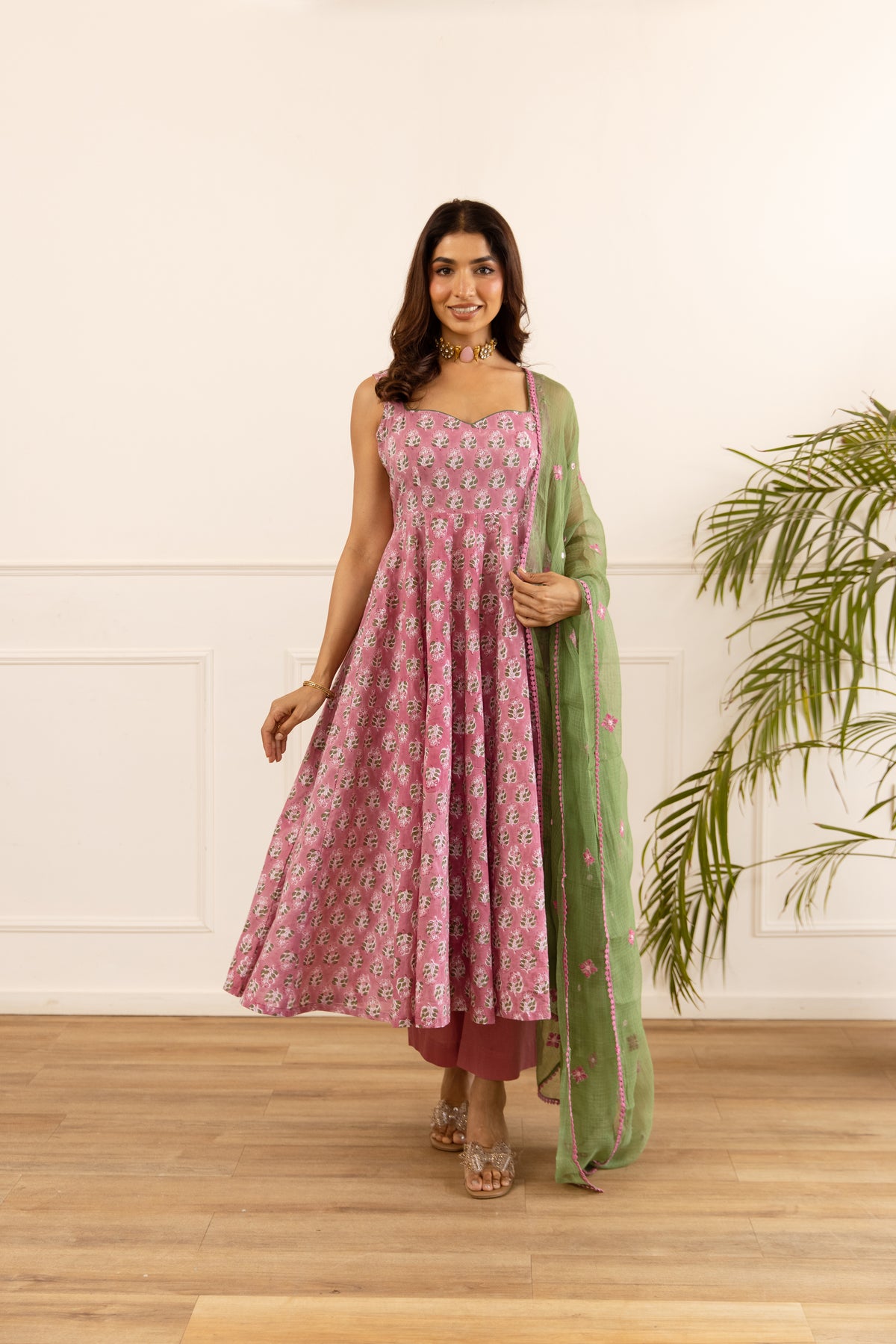 Pink & Pista (Sleeveless)