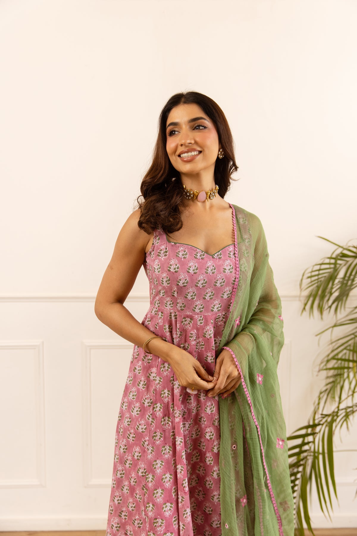 Pink & Pista (Sleeveless)