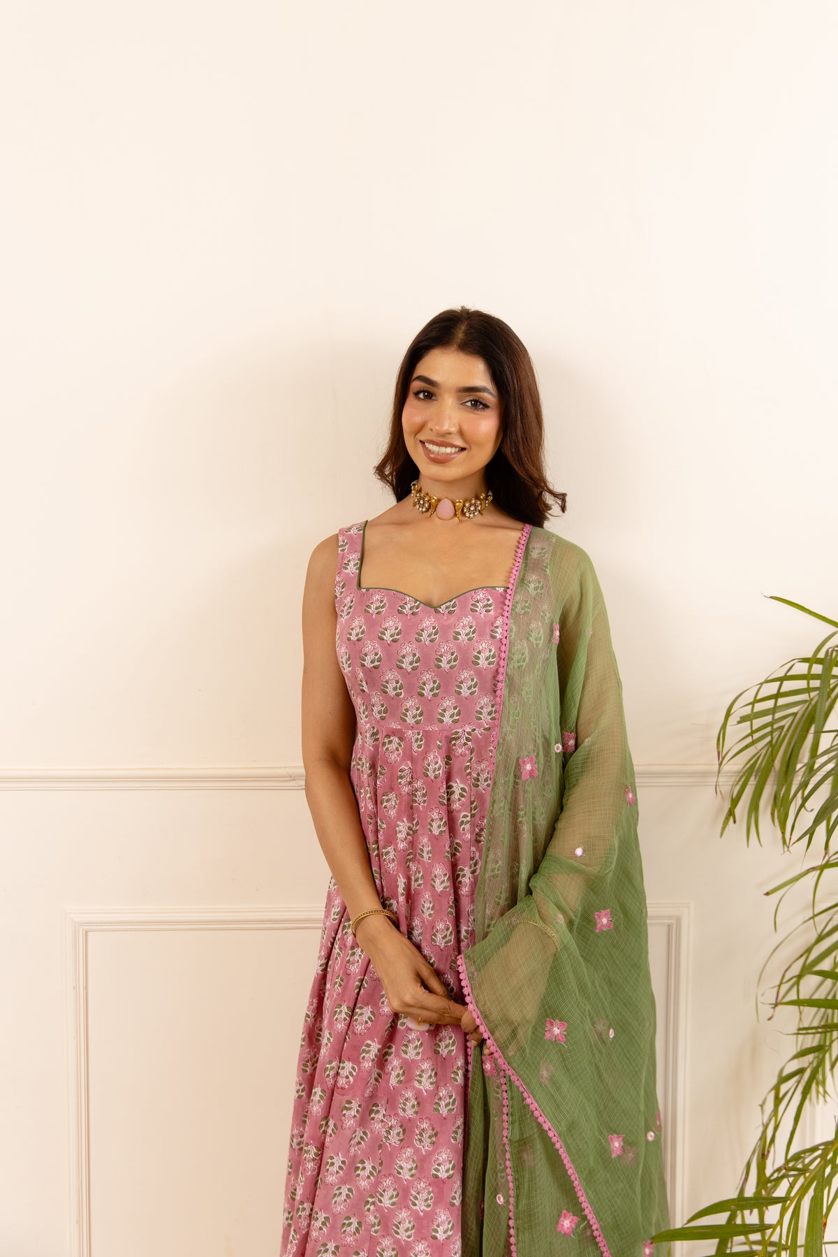 Pink & Pista (Sleeveless)