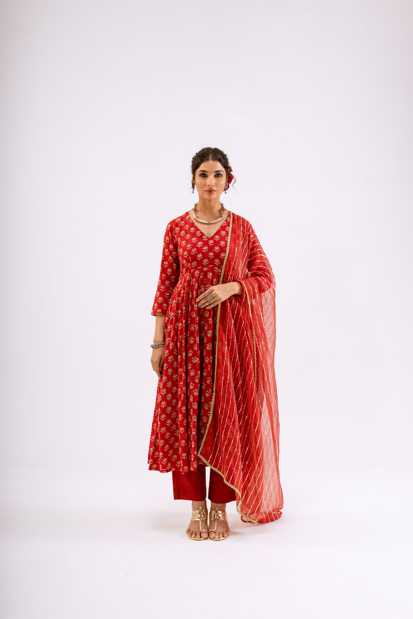Sindoor Red Butti - Sleeved