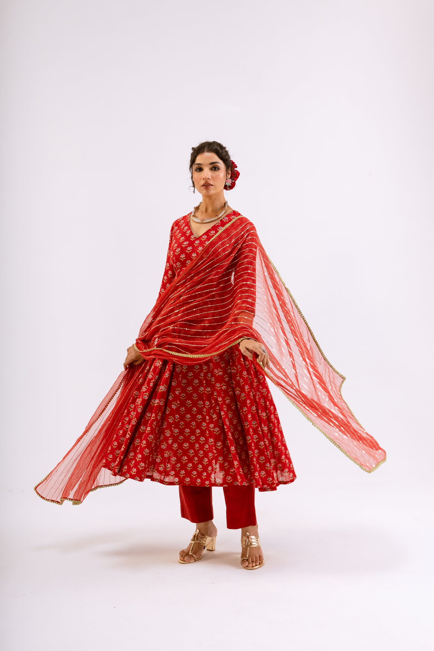 Sindoor Red Butti - Sleeved
