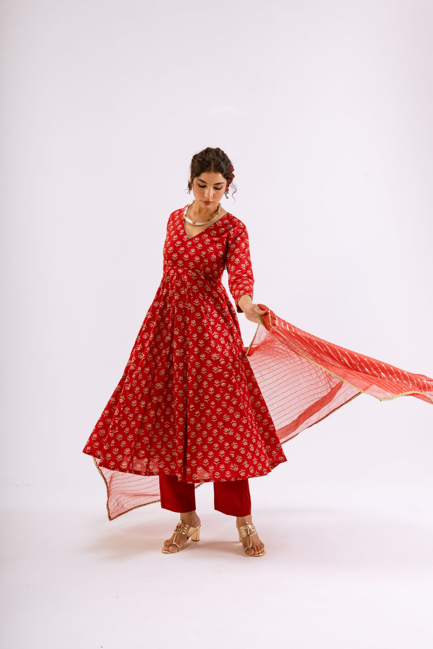 Sindoor Red Butti - Sleeved