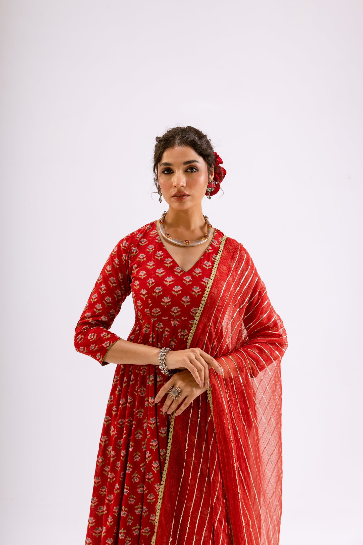 Sindoor Red Butti - Sleeved