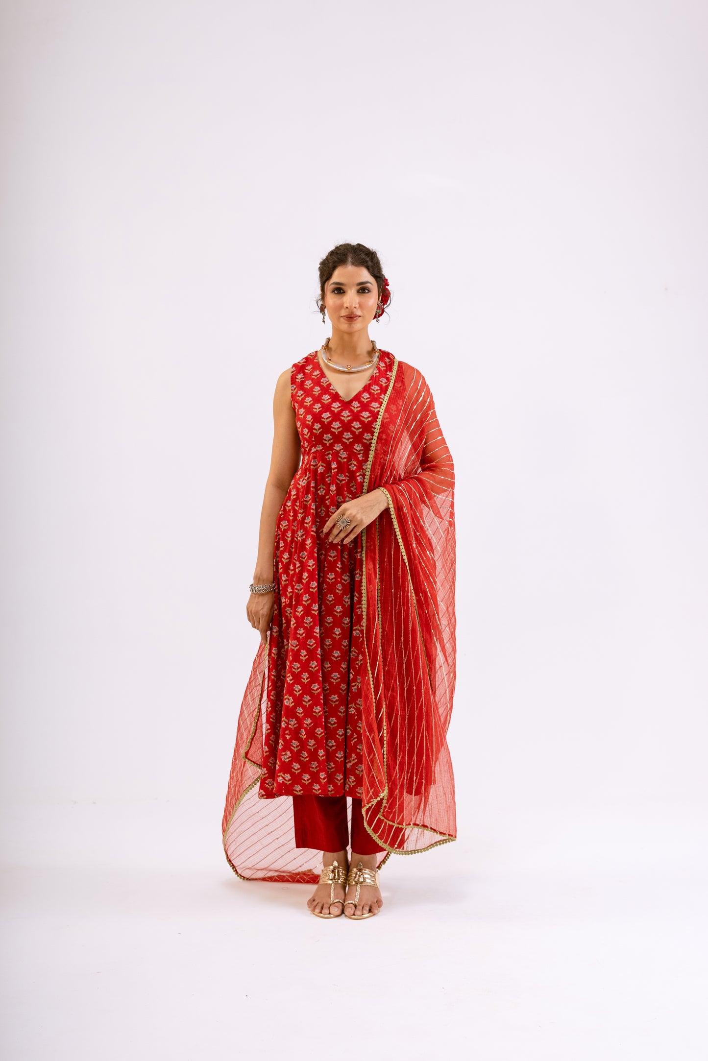 Sindoor Red Butti - Sleeveless
