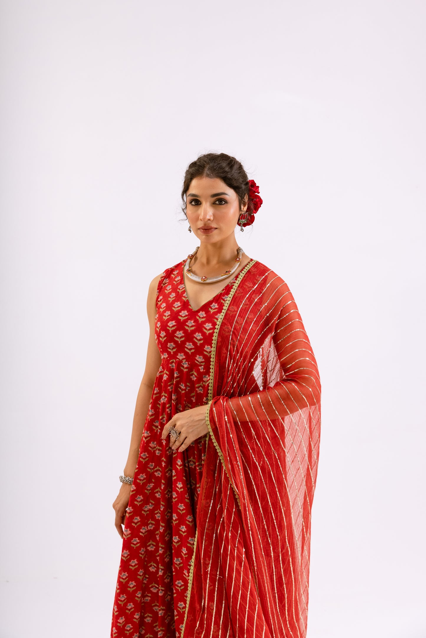 Sindoor Red Butti - Sleeveless