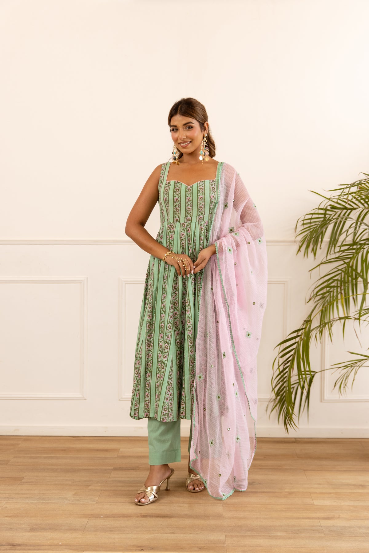 Lined Mint Green & Soft Pink (Sleeveless)