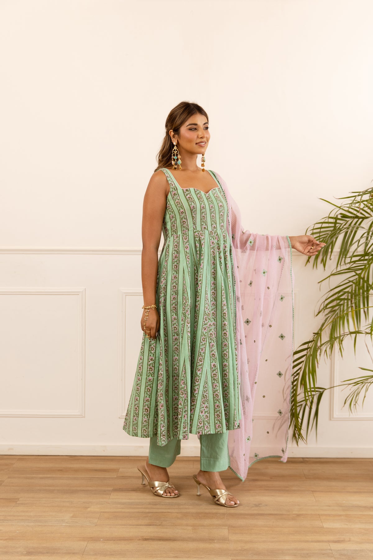 Lined Mint Green & Soft Pink (Sleeveless)