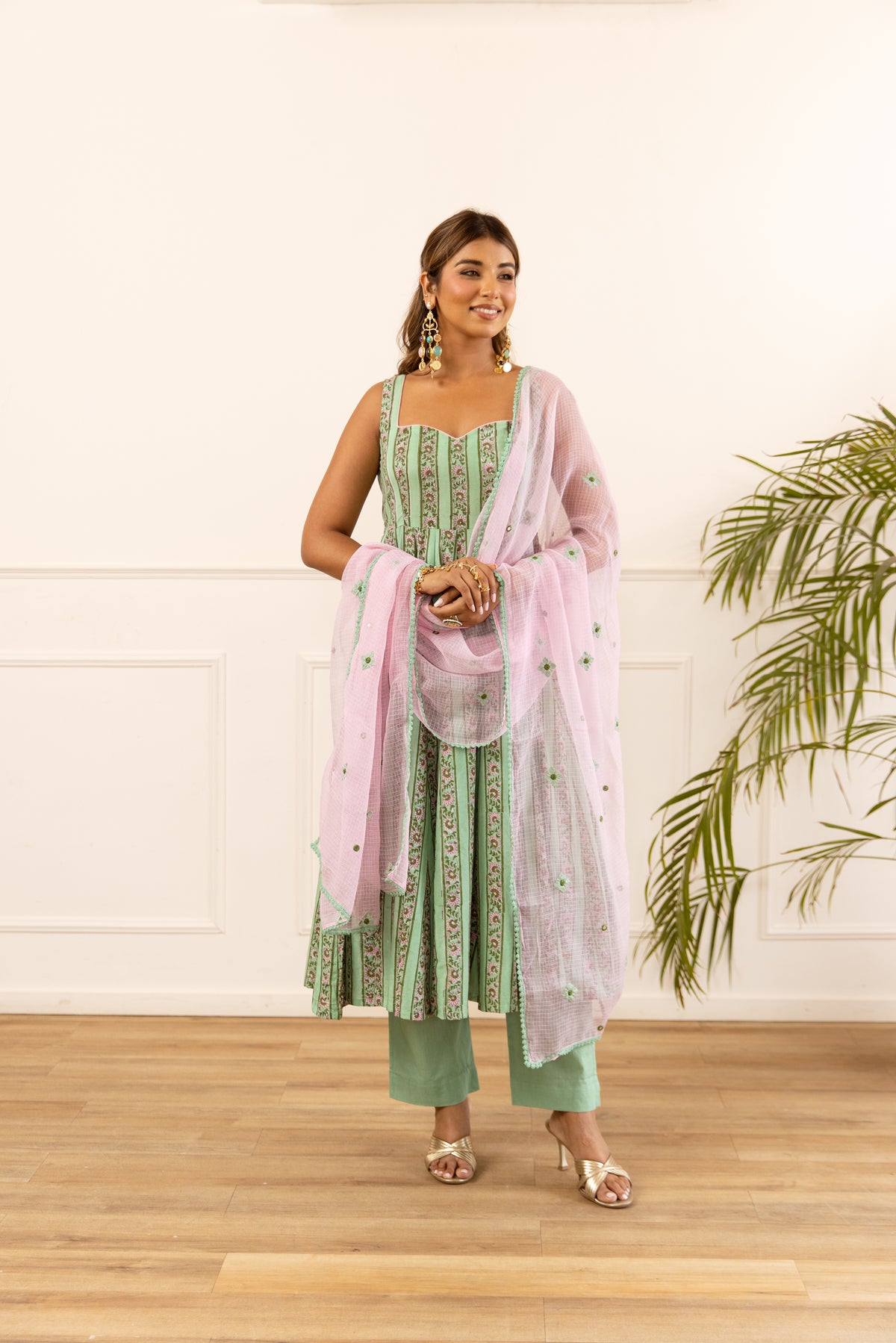 Lined Mint Green & Soft Pink (Sleeveless)