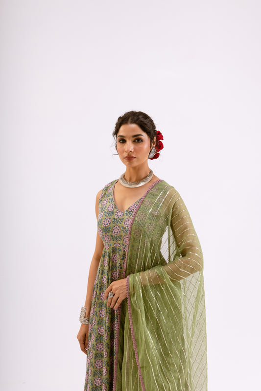 Avocado Green Butti - Sleeveless