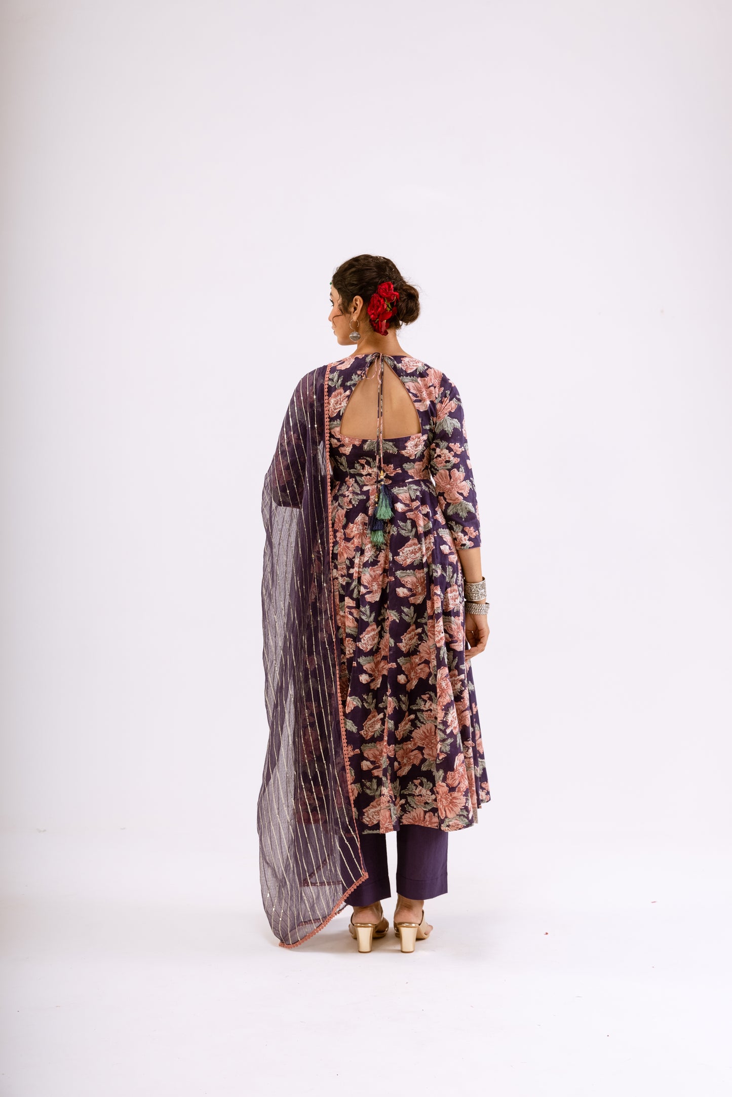 Jamuni Purple Jaal - Sleeved