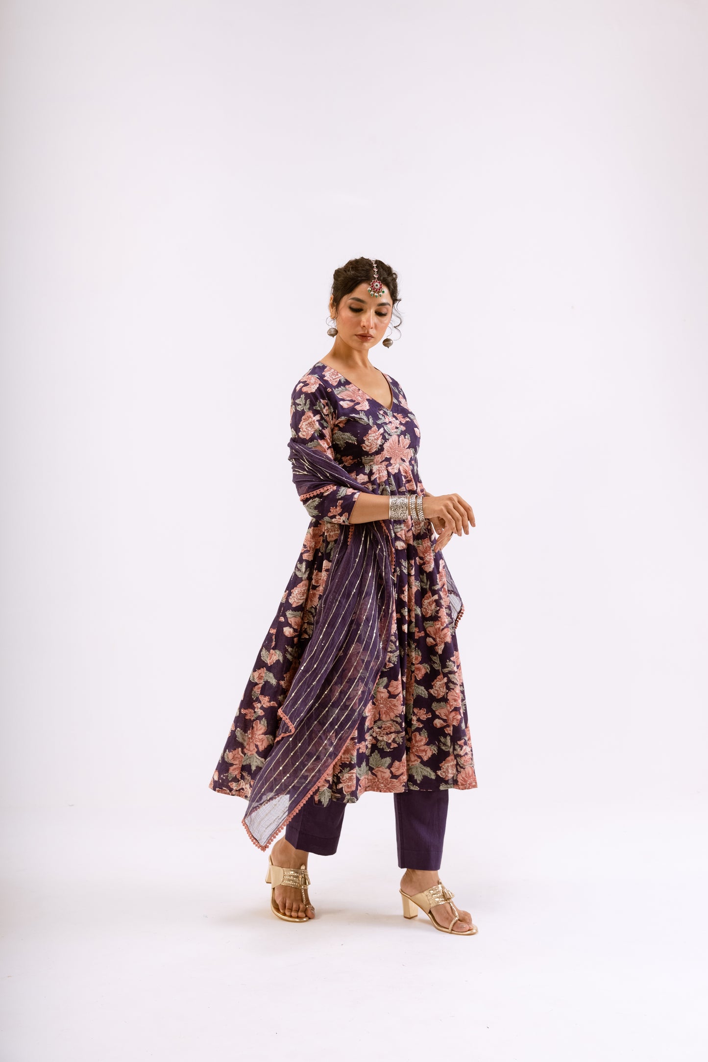 Jamuni Purple Jaal - Sleeved