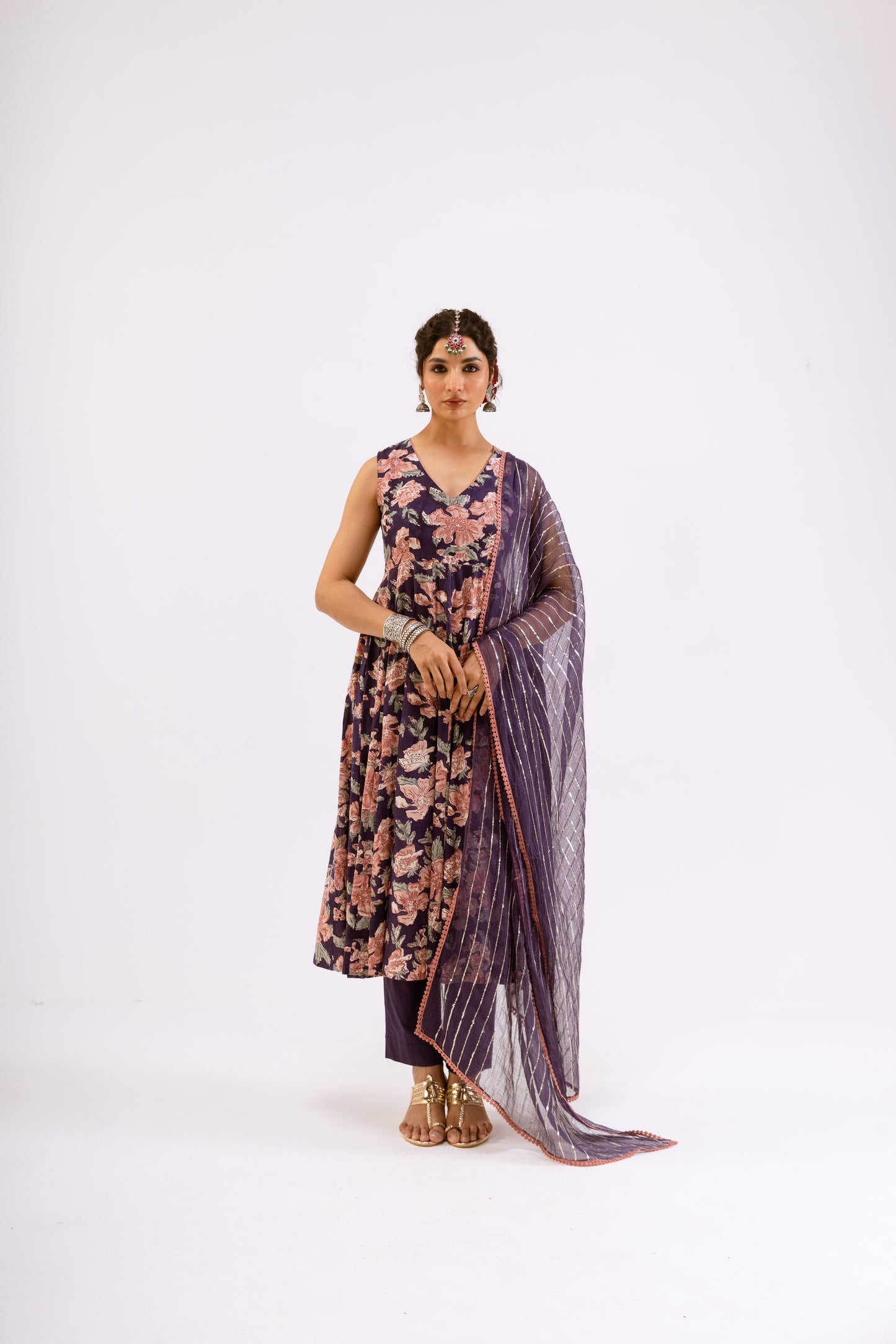 Jamuni Purple Jaal - Sleeveless