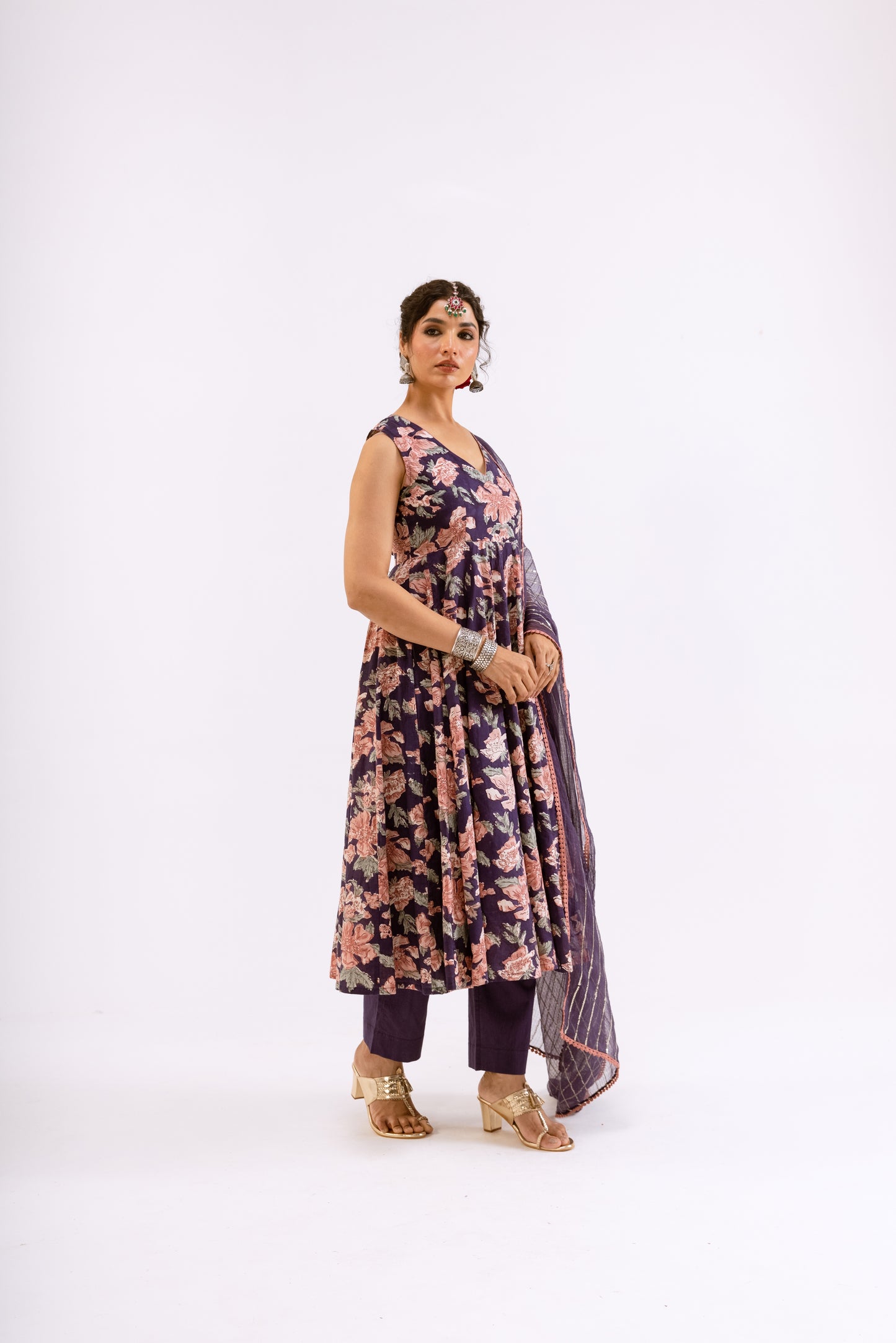 Jamuni Purple Jaal - Sleeveless