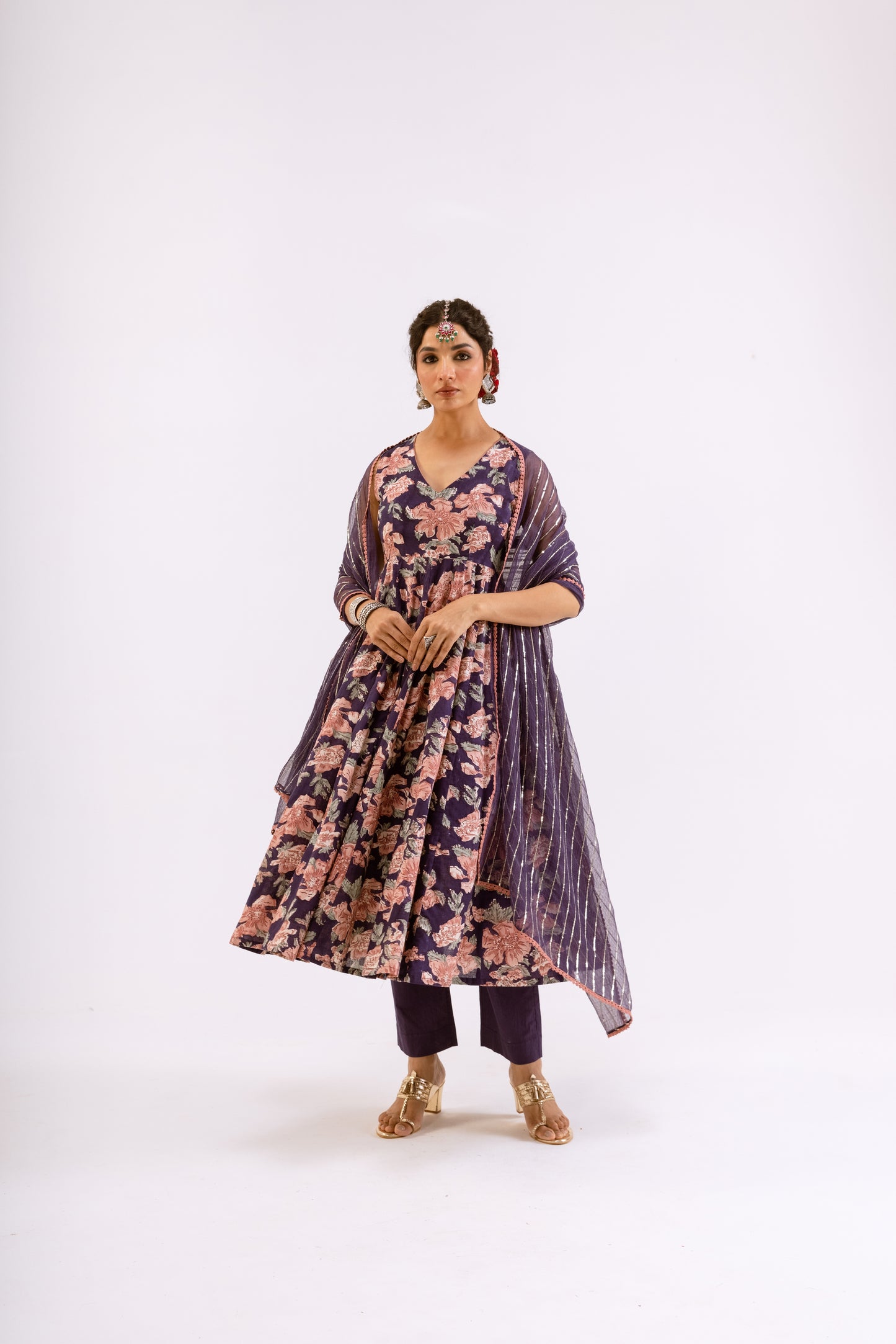 Jamuni Purple Jaal - Sleeveless