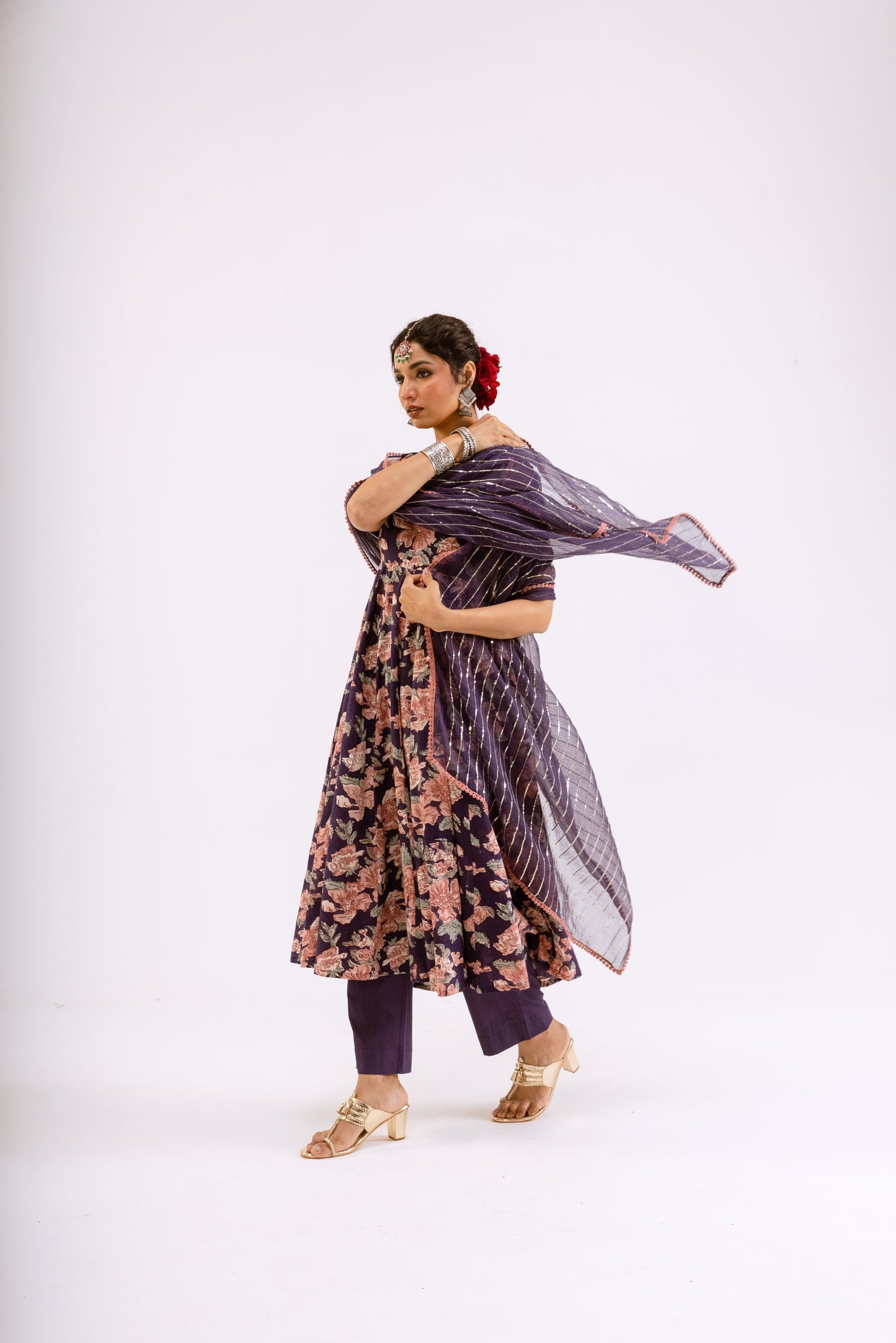 Jamuni Purple Jaal - Sleeveless