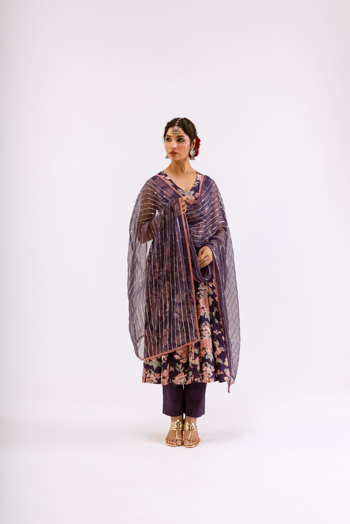 Jamuni Purple Jaal - Sleeveless
