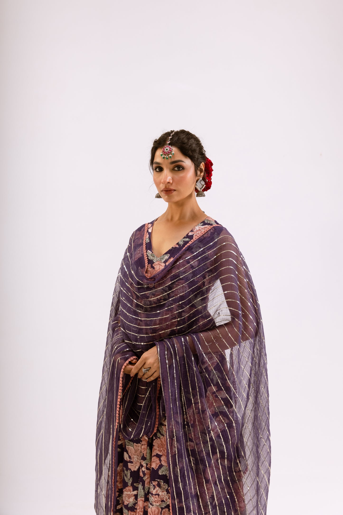 Jamuni Purple Jaal - Sleeveless