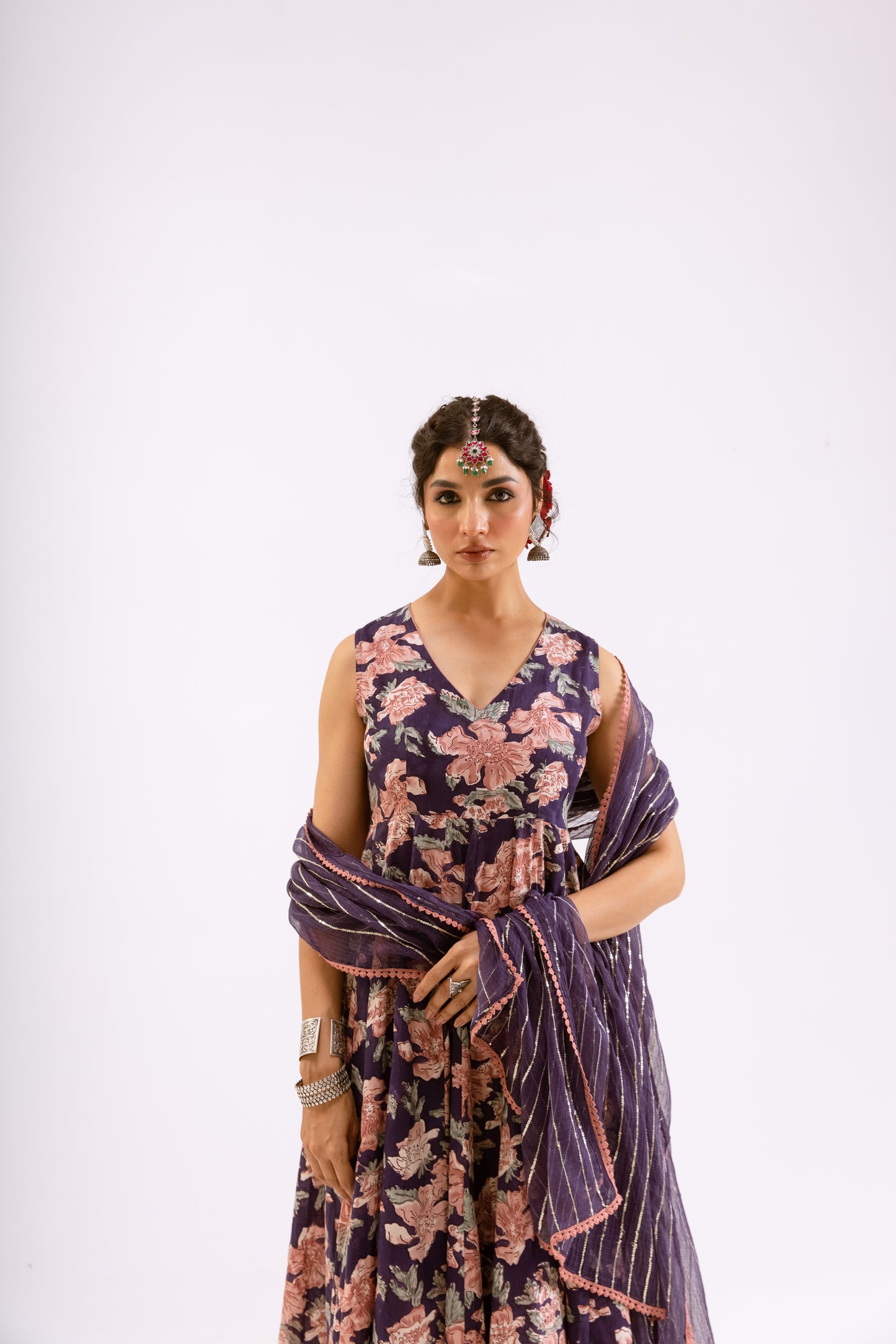 Jamuni Purple Jaal - Sleeveless