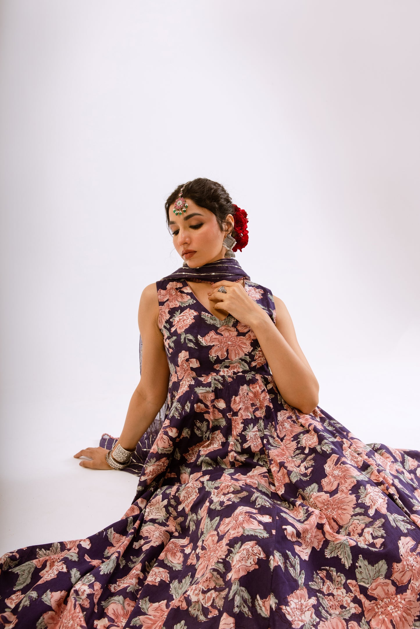 Jamuni Purple Jaal - Sleeveless
