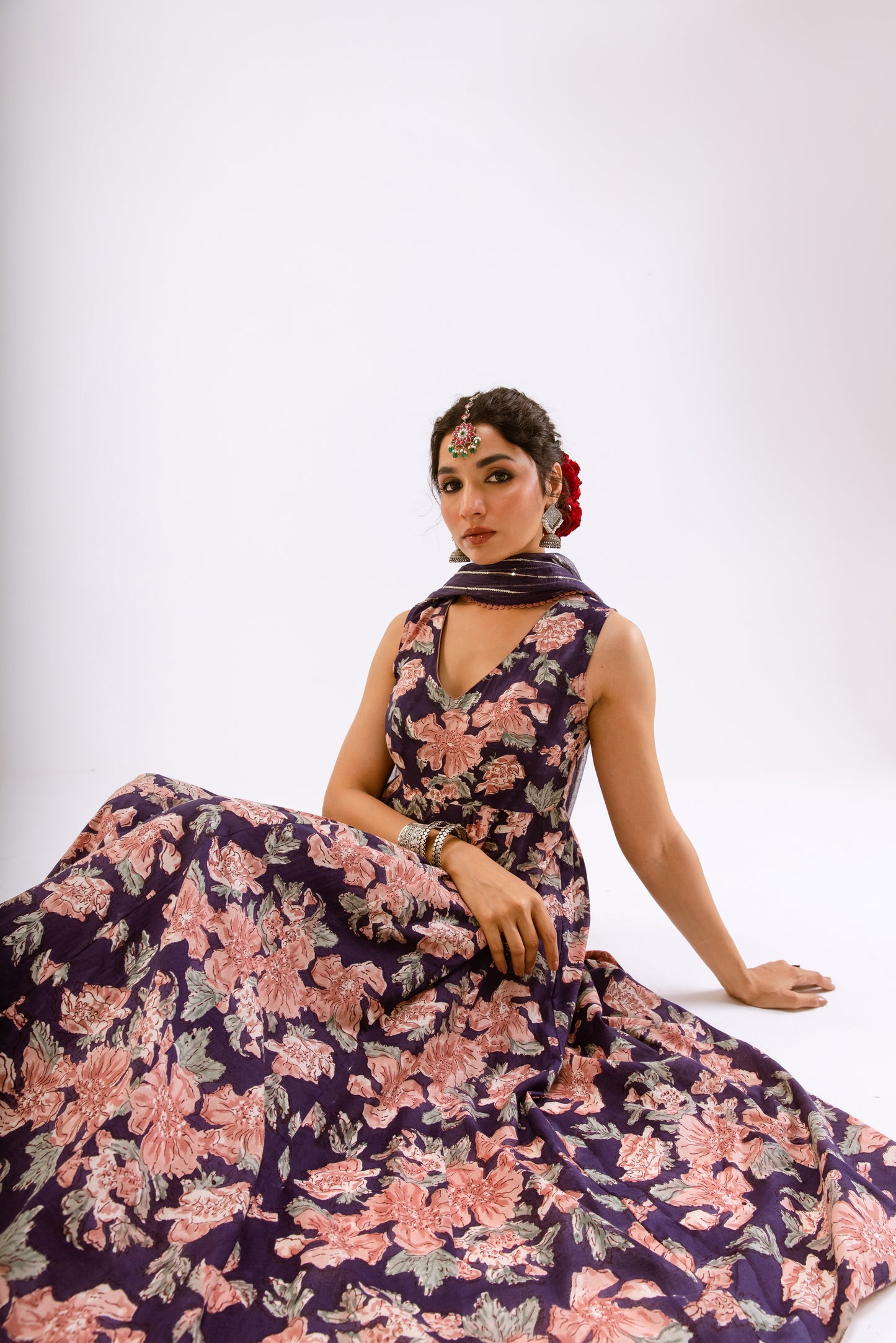 Jamuni Purple Jaal - Sleeveless