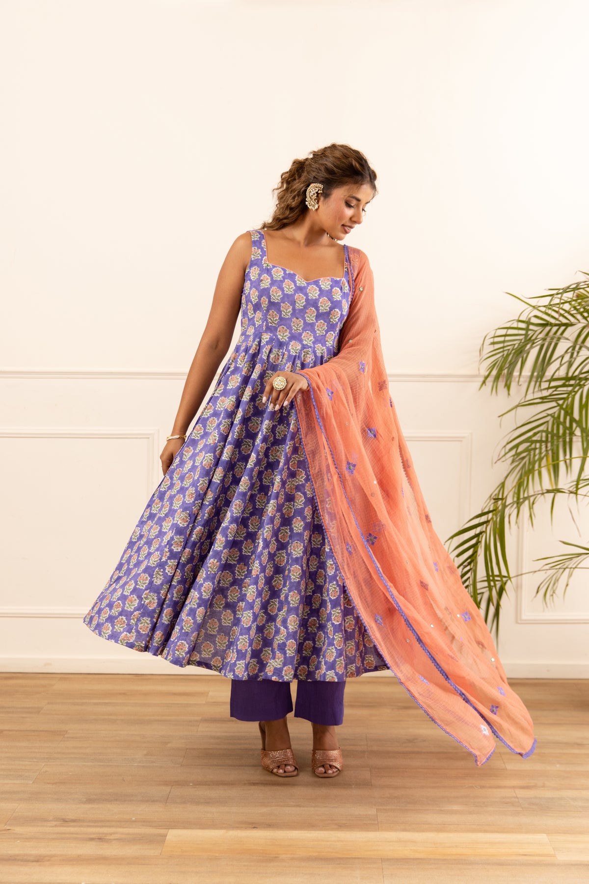 Lavender Blue & Coral (Sleeveless)
