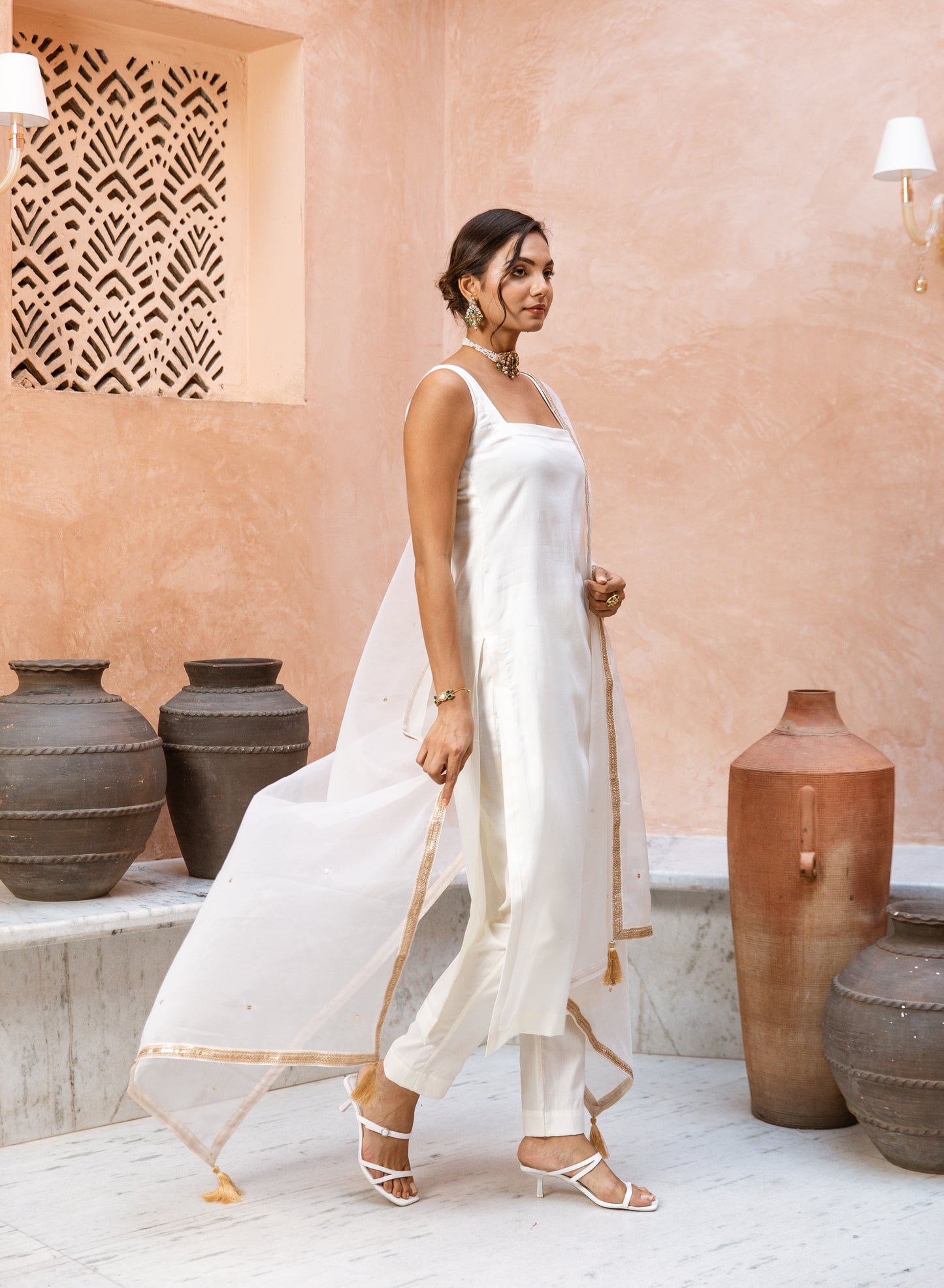 Straight Cut Sleeveless White