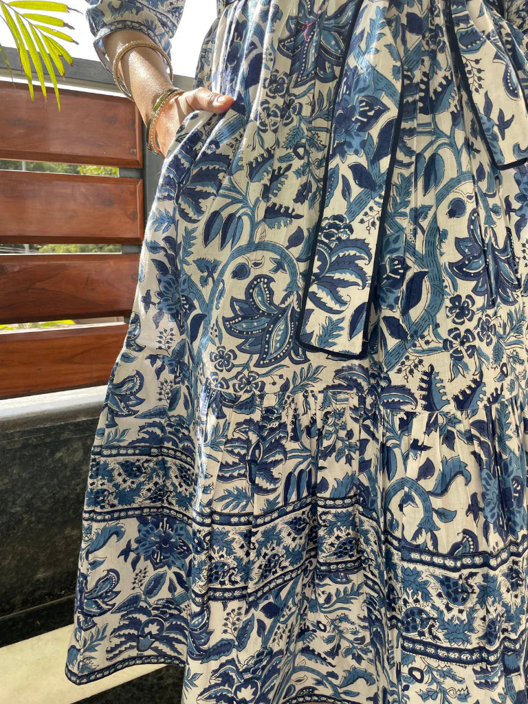Neelkanth Hand-Block Printed Dress
