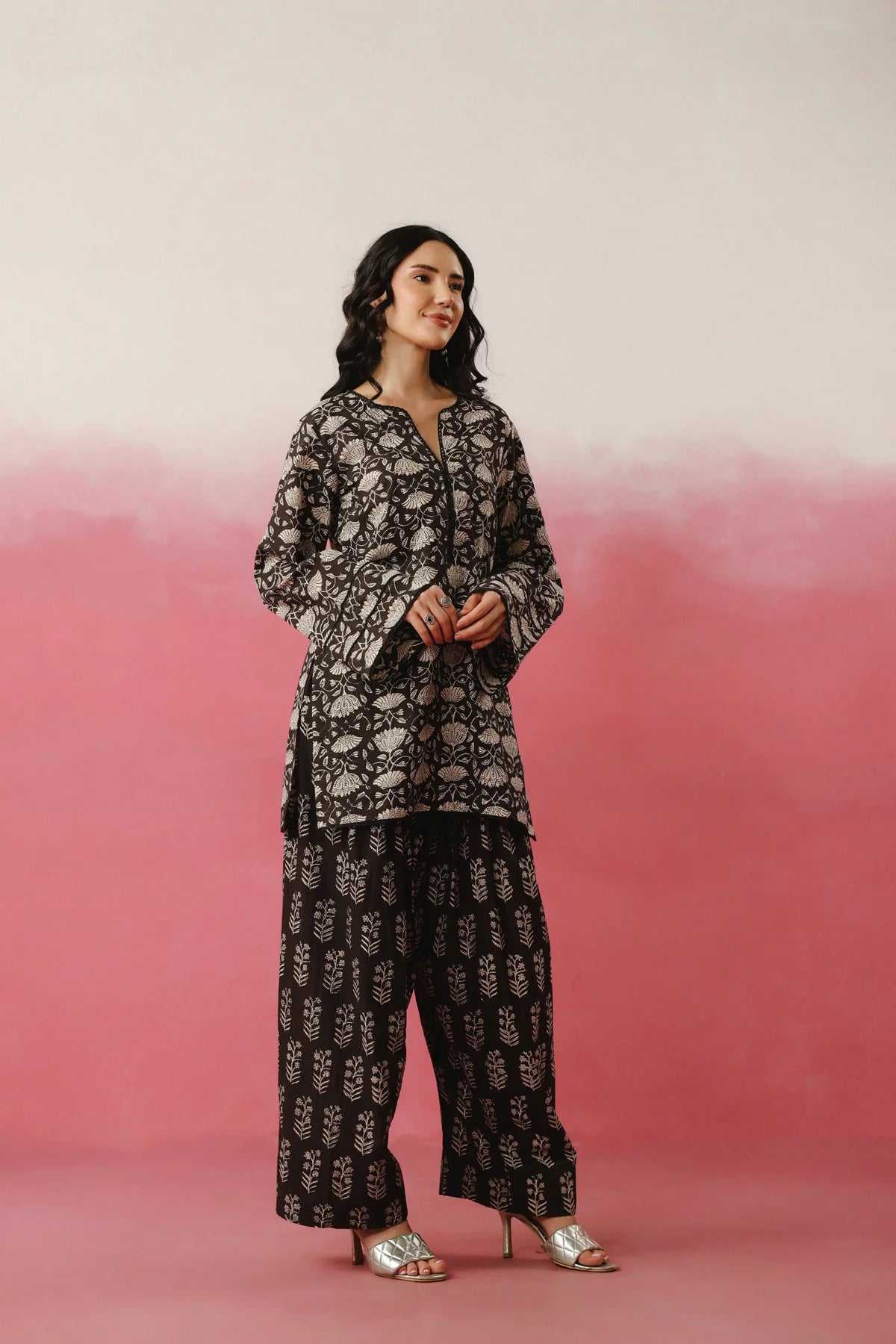 Pure Cotton Hand Block Printed Farshi Kurta Set