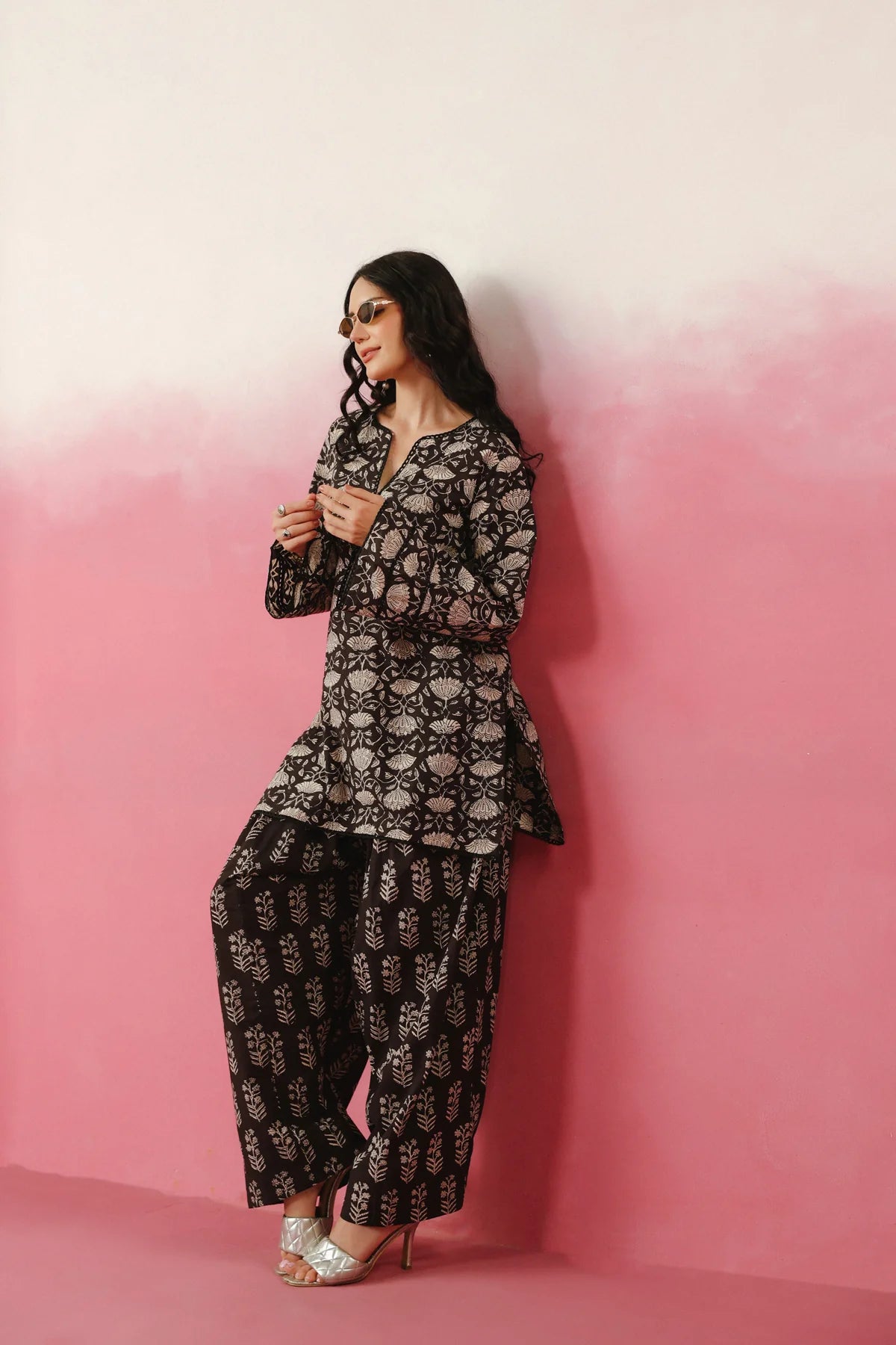 Pure Cotton Hand Block Printed Farshi Kurta Set