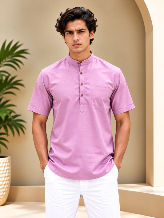 Lilac Kurta with Pocket