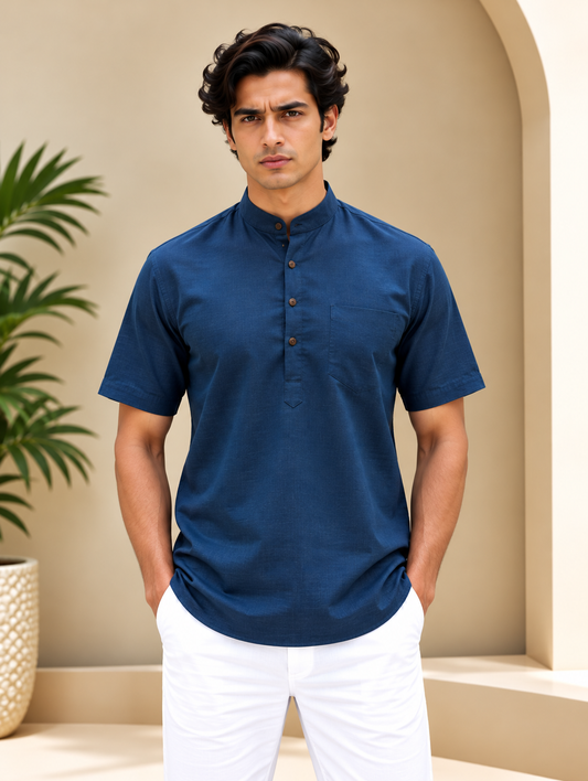 Indigo Kurta with Pocket