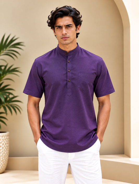 Grape Kurta with Pocket