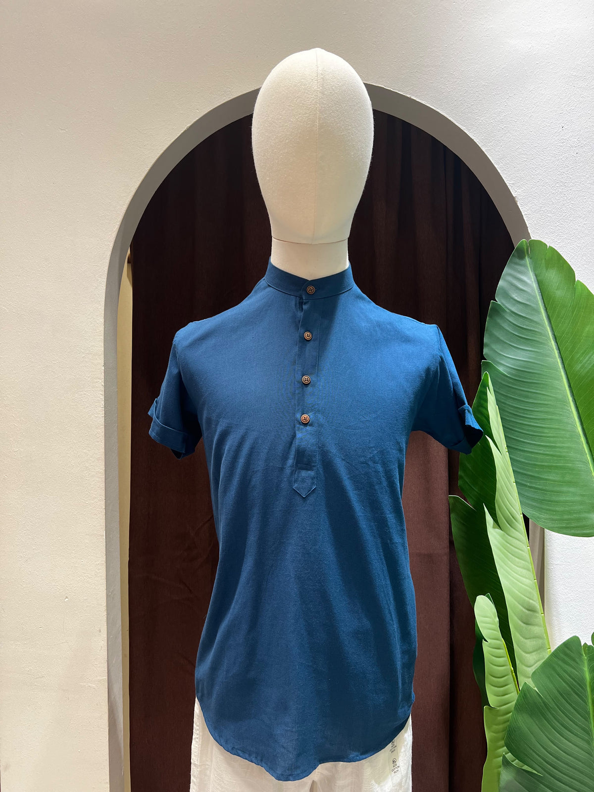 Blue  Kurta without pocket