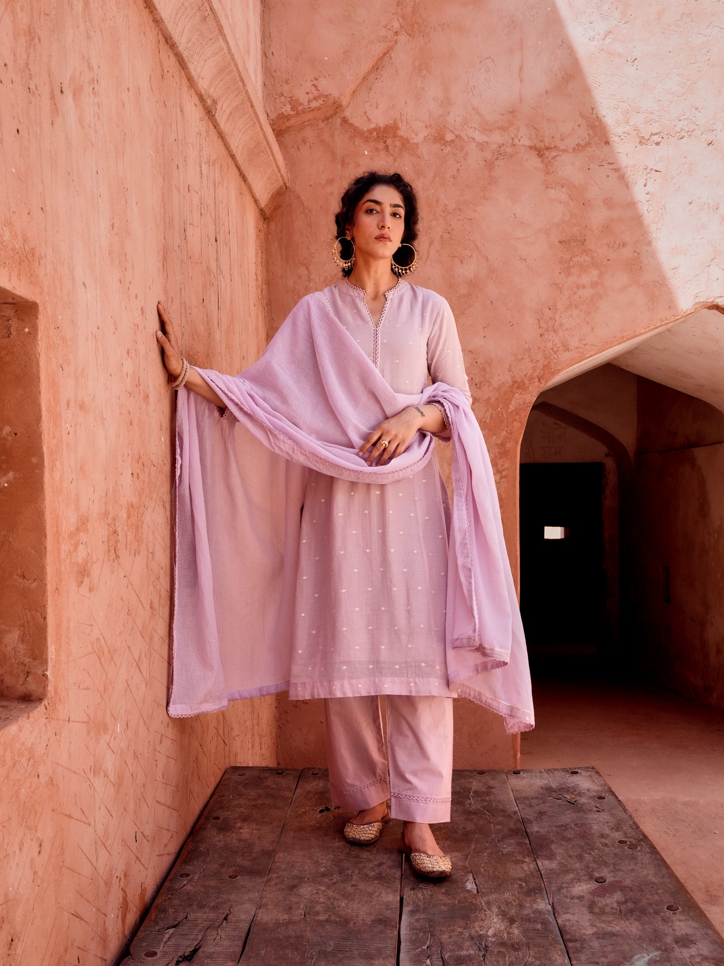 LILAC MUL COTTON SUIT SET