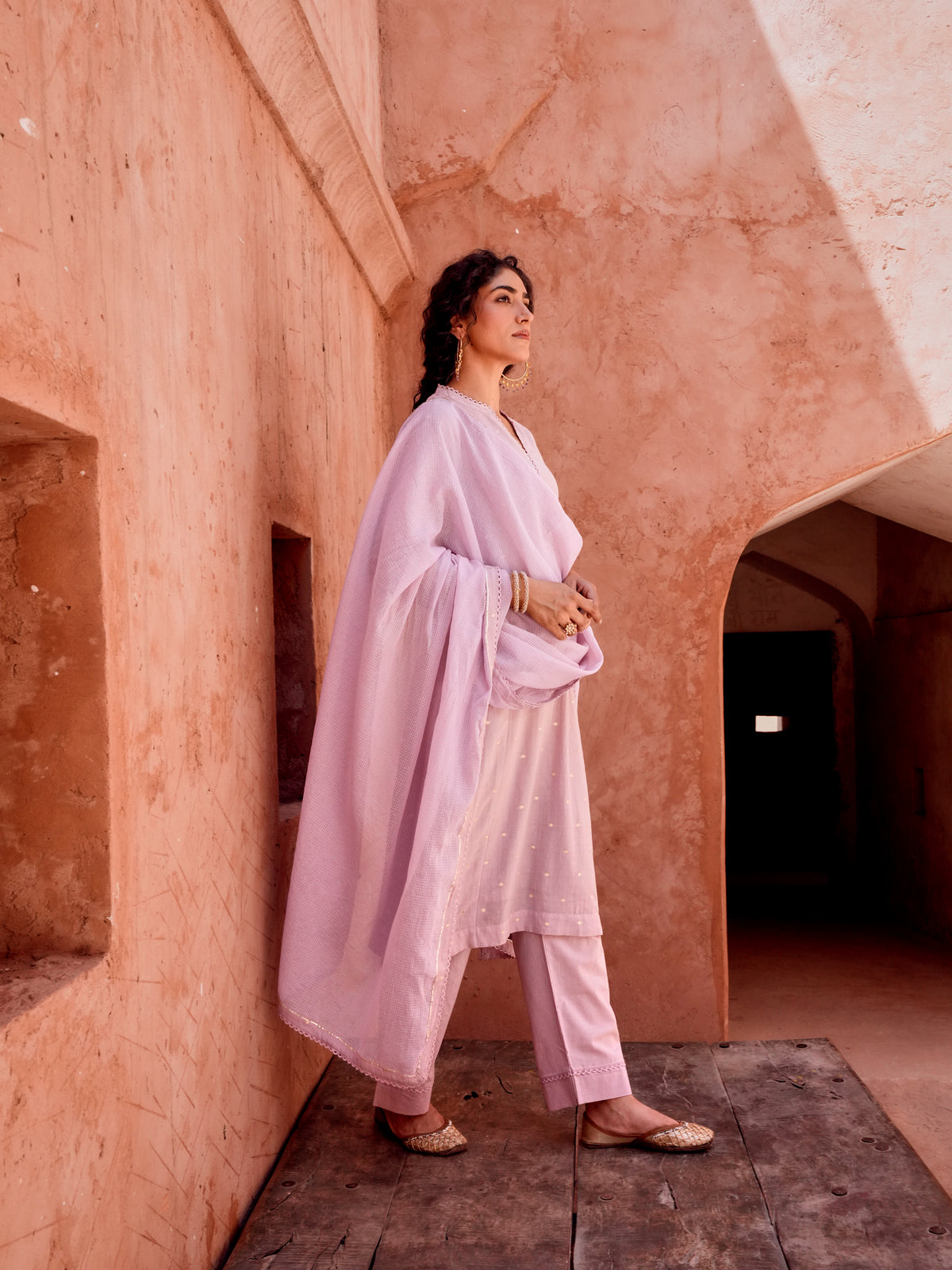 LILAC MUL COTTON SUIT SET