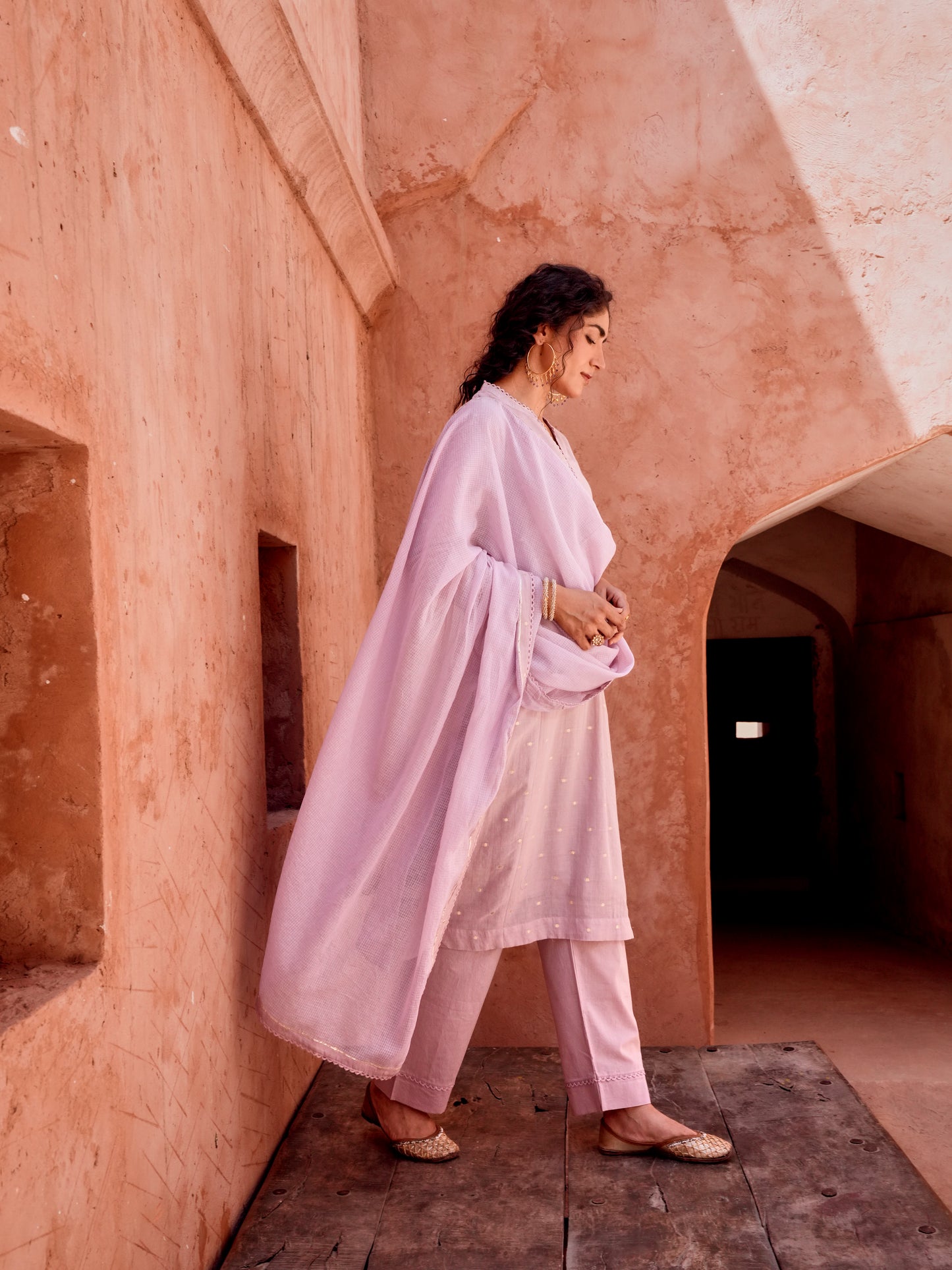 LILAC MUL COTTON SUIT SET