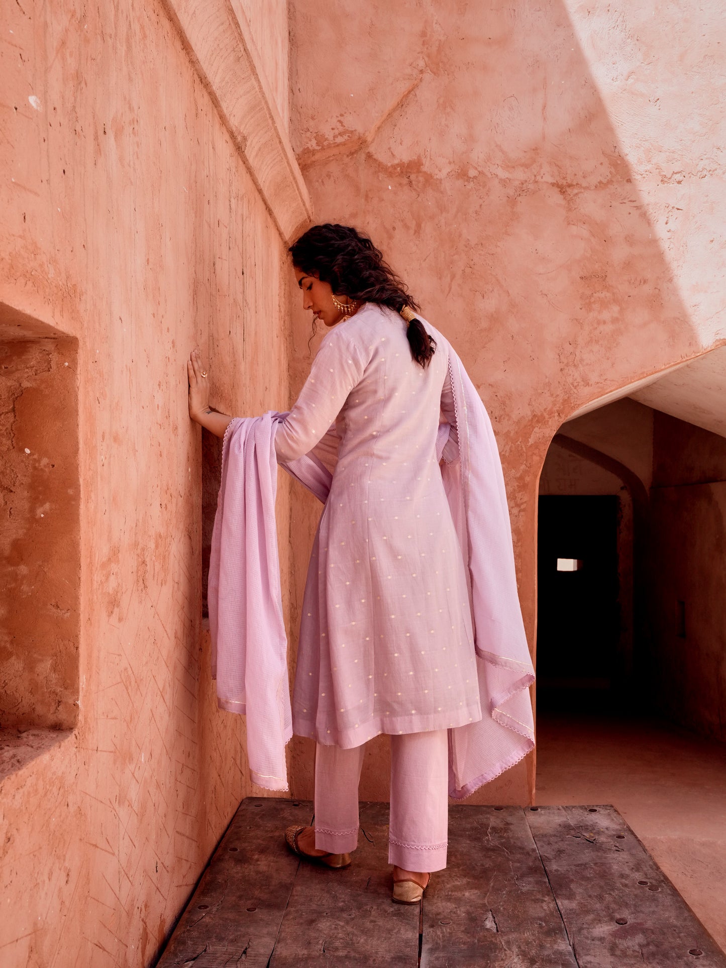 LILAC MUL COTTON SUIT SET