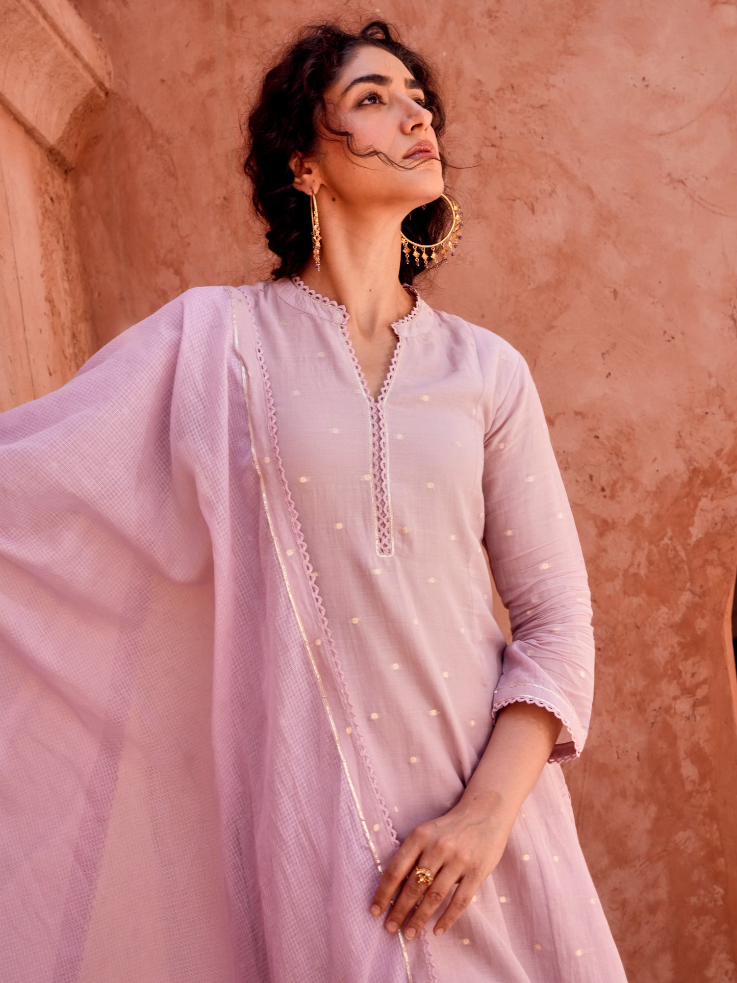LILAC MUL COTTON SUIT SET