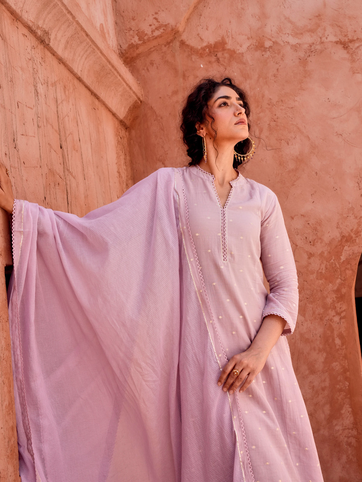 LILAC MUL COTTON SUIT SET