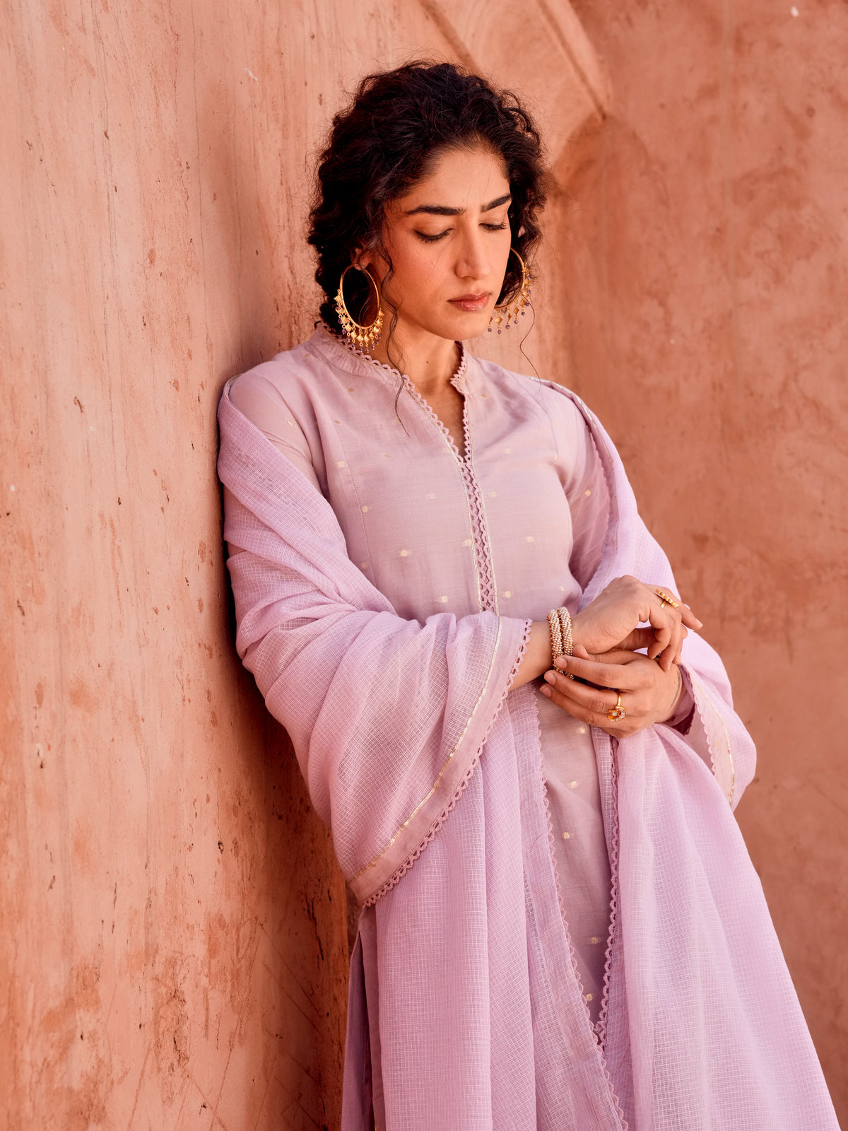 LILAC MUL COTTON SUIT SET