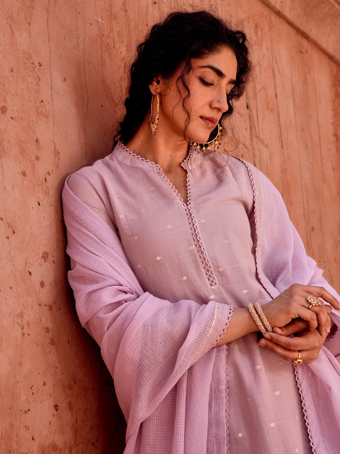 LILAC MUL COTTON SUIT SET