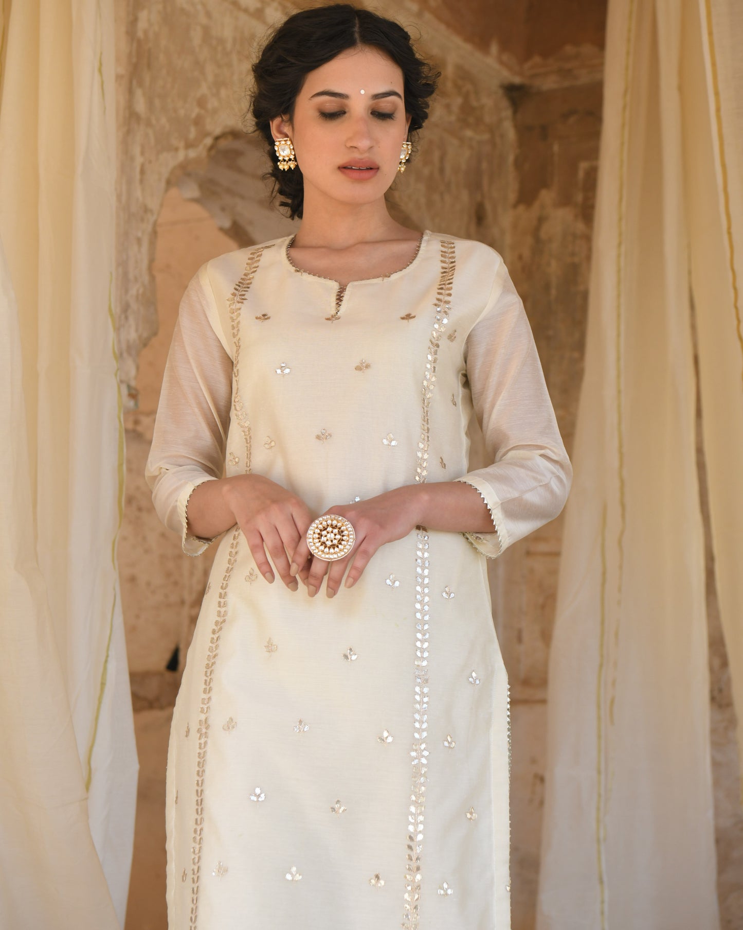 OFF-WHITE MEHER KURTA SET