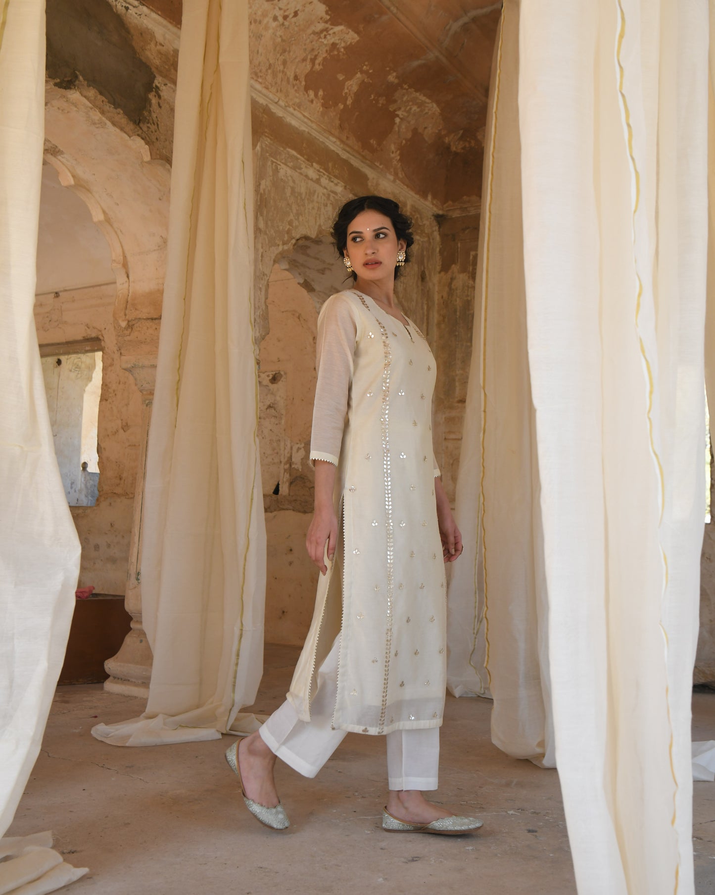 OFF-WHITE MEHER KURTA SET