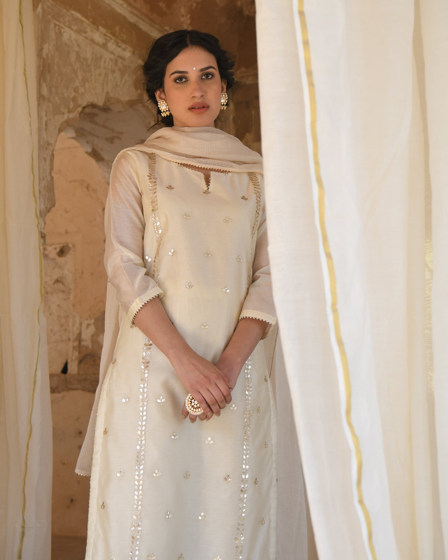 OFF-WHITE MEHER KURTA SET