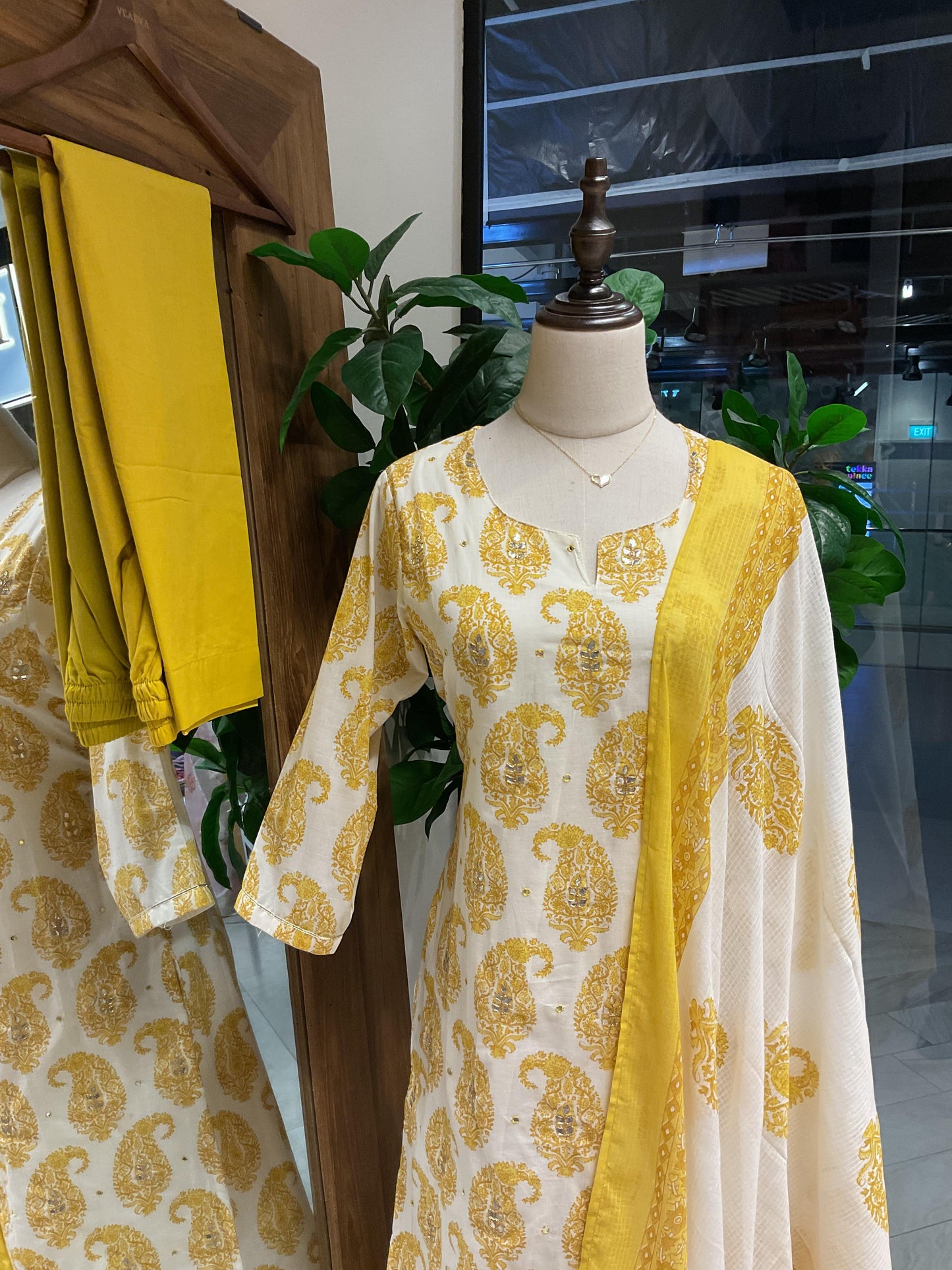 Yellow Paisley Suit Set