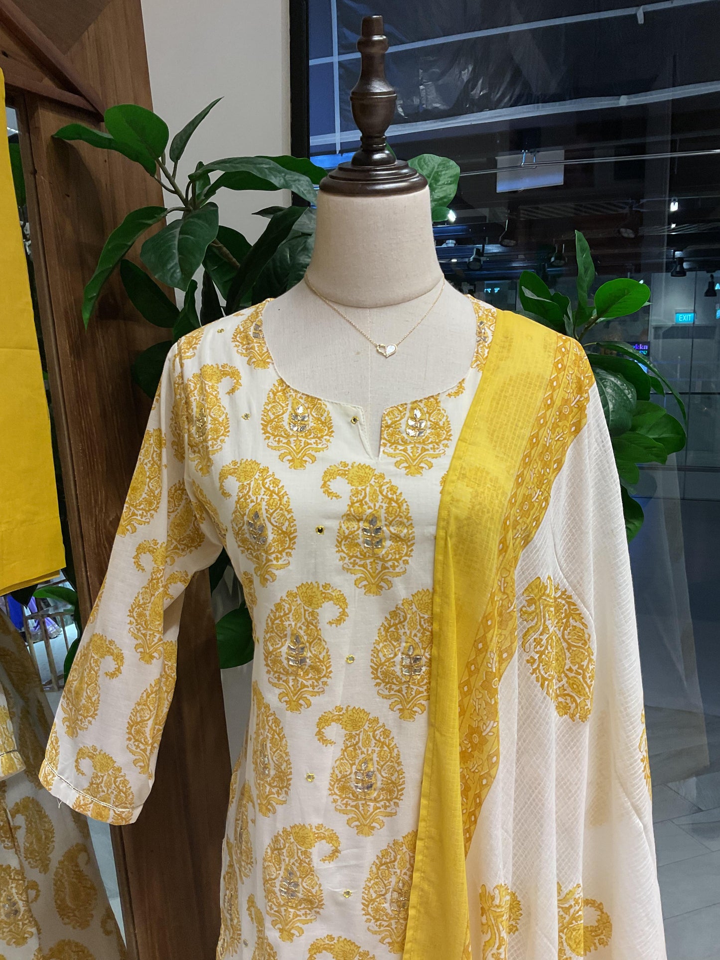Yellow Paisley Suit Set