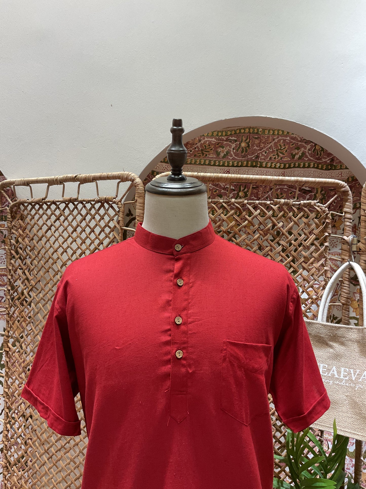 Crimson Red Kurta