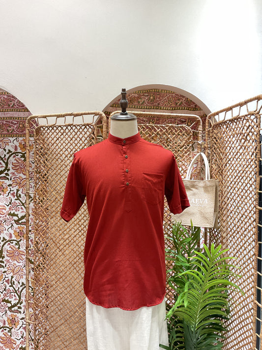 Cherry Red Kurta