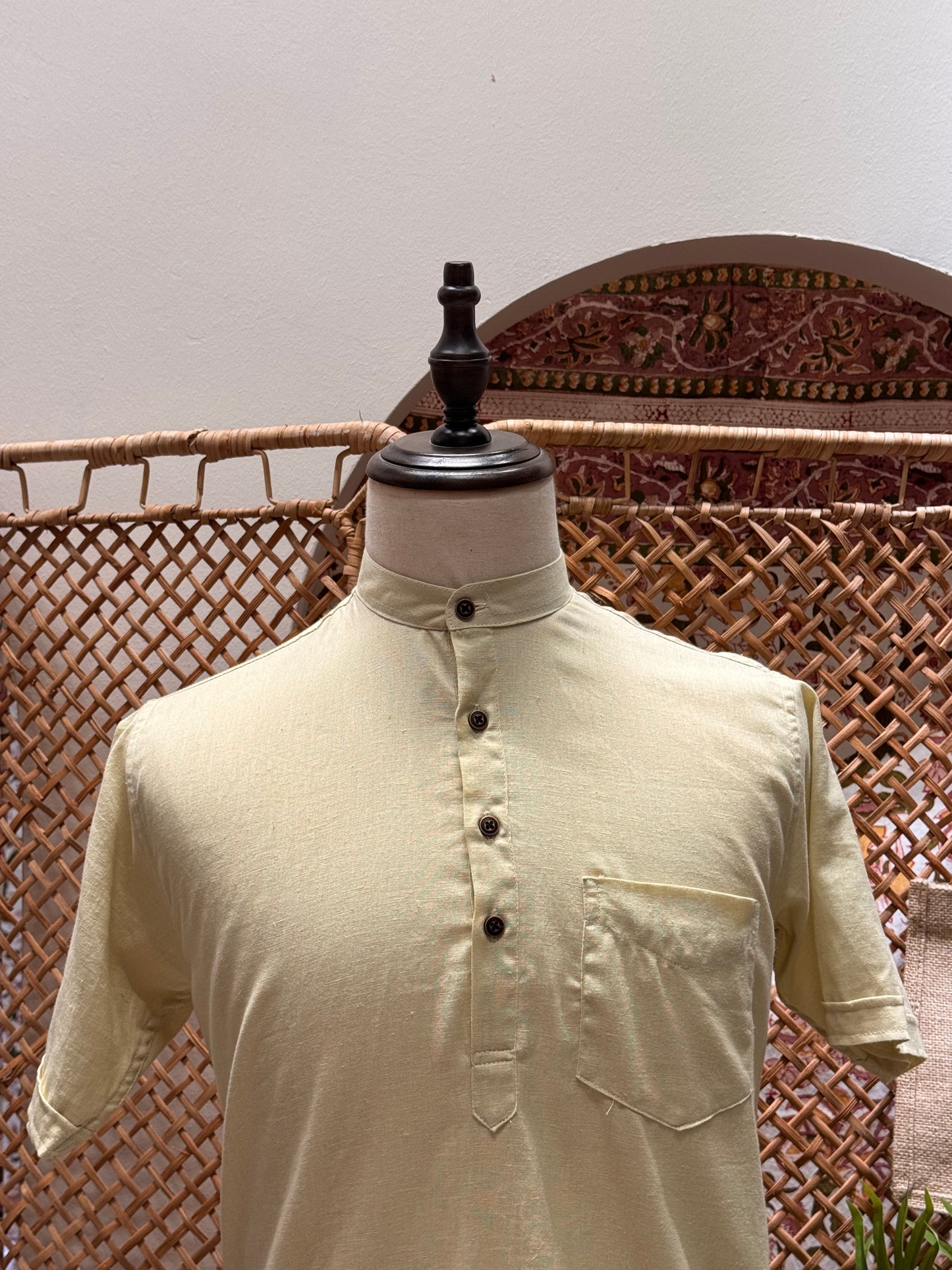 Pale Yellow Kurta